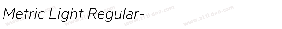 Metric Light Regular字体转换